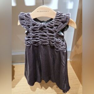 BURBERRY Velvet Ruched Dress (3Y) – Rare 2011 Collection ✨